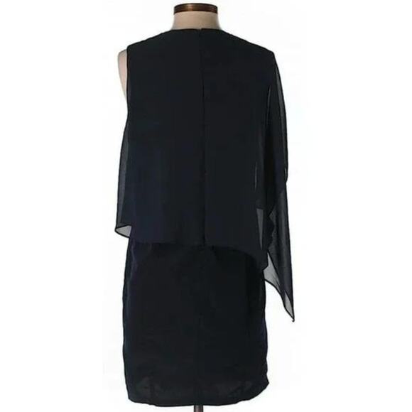 Kai-aakmann Black One Shoulder Drape Dress Sz Small - Picture 4 of 6